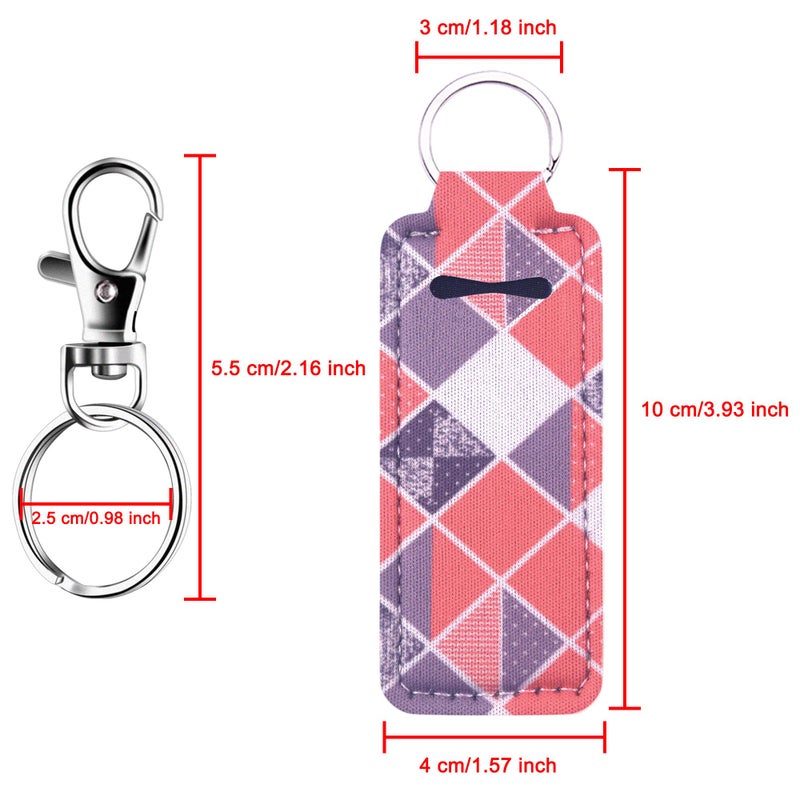 Duufin 24 Pieces Chapstick Holder Keychains Bulk Lipstick Holder Keychians Lip Balm Holder with 24 Pieces Metal Clip Cords for Purse Backpack - Image 3